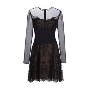 Jason Wu Collection Women's Lace Chiffon Minidress in Black Elegant $2,795 NWT